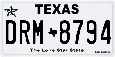 TX license plate DRM8794