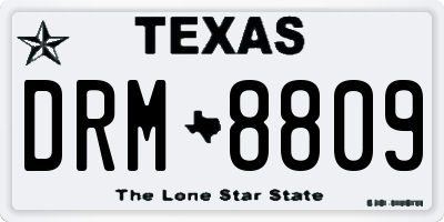 TX license plate DRM8809