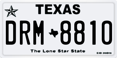 TX license plate DRM8810