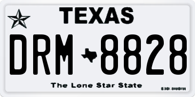 TX license plate DRM8828