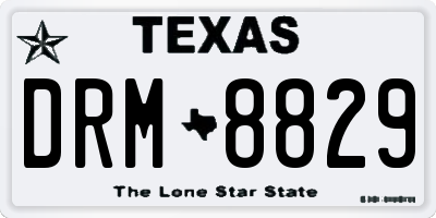 TX license plate DRM8829