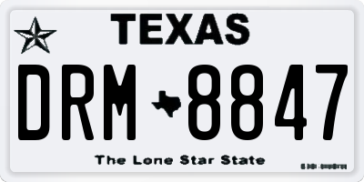 TX license plate DRM8847