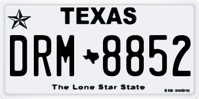 TX license plate DRM8852