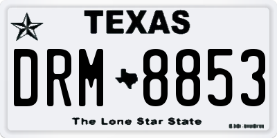 TX license plate DRM8853