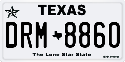 TX license plate DRM8860