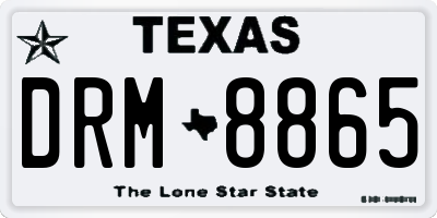 TX license plate DRM8865