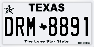 TX license plate DRM8891