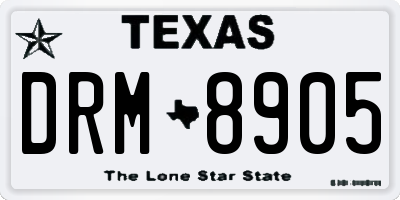 TX license plate DRM8905