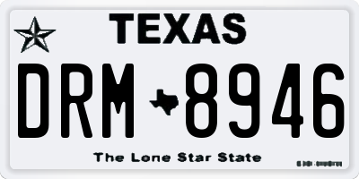 TX license plate DRM8946