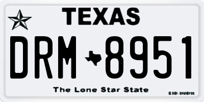 TX license plate DRM8951