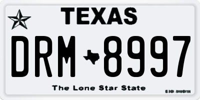 TX license plate DRM8997