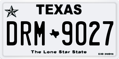 TX license plate DRM9027