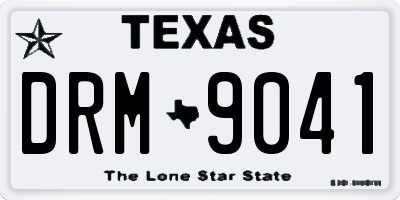 TX license plate DRM9041