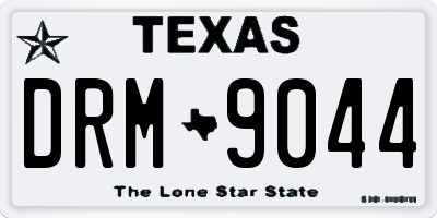 TX license plate DRM9044