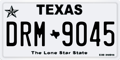 TX license plate DRM9045