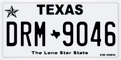 TX license plate DRM9046