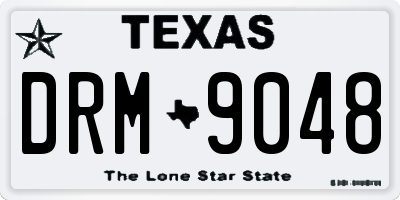 TX license plate DRM9048