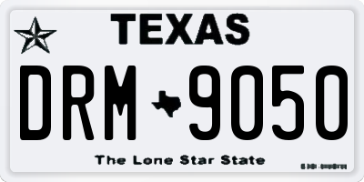 TX license plate DRM9050