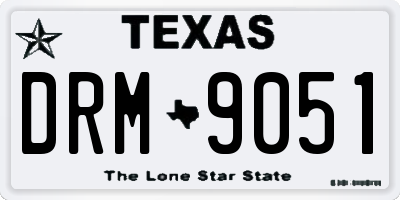 TX license plate DRM9051