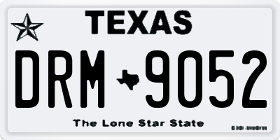 TX license plate DRM9052