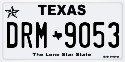 TX license plate DRM9053