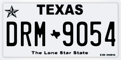 TX license plate DRM9054