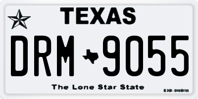 TX license plate DRM9055