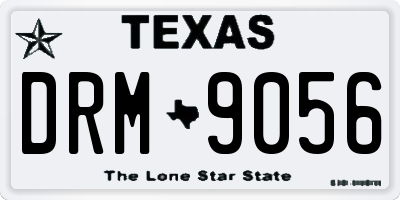 TX license plate DRM9056