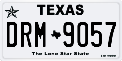 TX license plate DRM9057