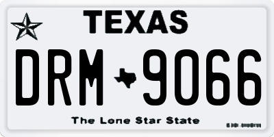 TX license plate DRM9066