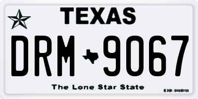 TX license plate DRM9067