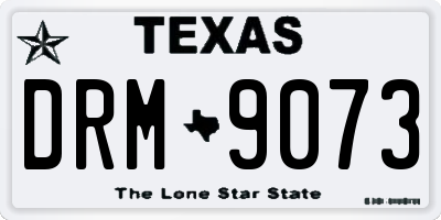 TX license plate DRM9073