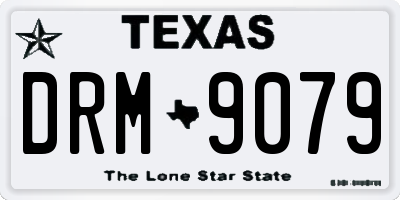 TX license plate DRM9079