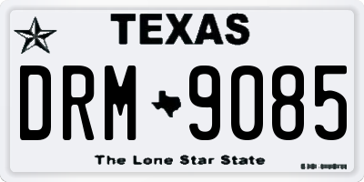 TX license plate DRM9085