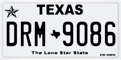 TX license plate DRM9086