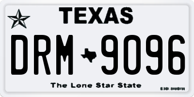TX license plate DRM9096