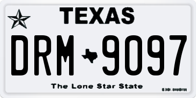 TX license plate DRM9097