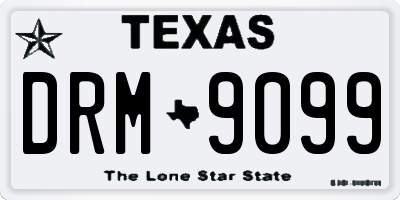 TX license plate DRM9099