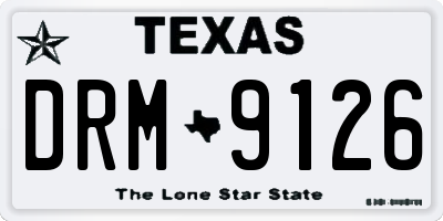 TX license plate DRM9126