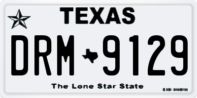 TX license plate DRM9129