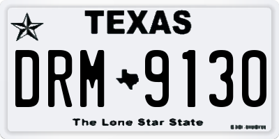 TX license plate DRM9130