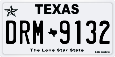 TX license plate DRM9132
