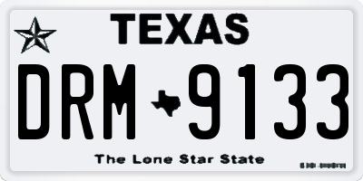 TX license plate DRM9133