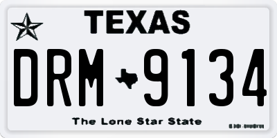 TX license plate DRM9134