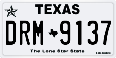 TX license plate DRM9137