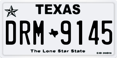 TX license plate DRM9145
