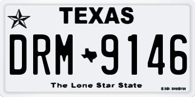 TX license plate DRM9146