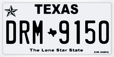 TX license plate DRM9150