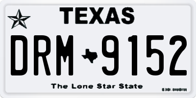 TX license plate DRM9152