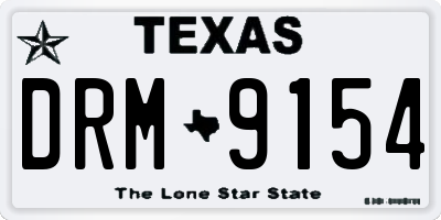 TX license plate DRM9154